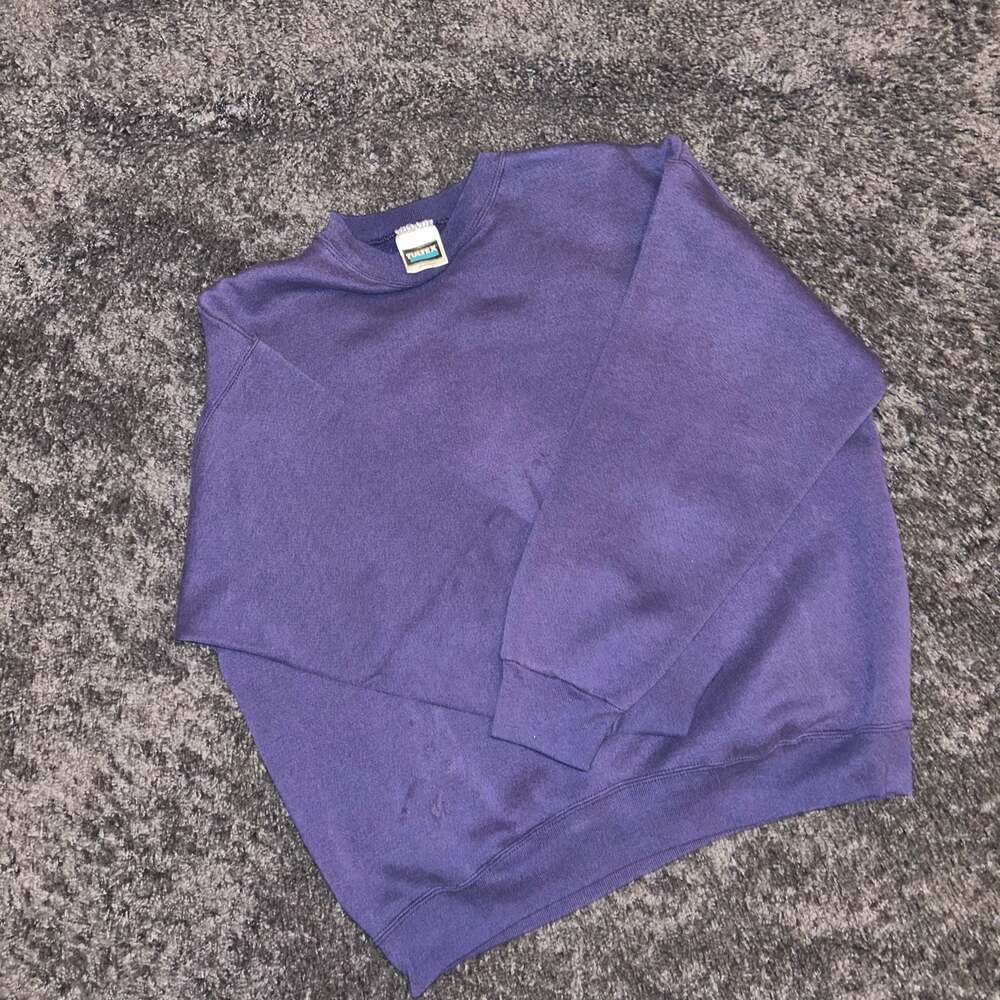 Vintage Tultex Superweight Blank Purple Crewneck Sweatshirt N10